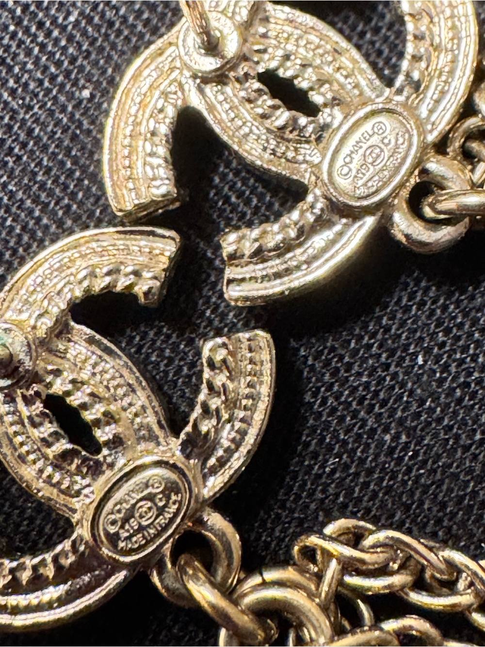 CHANEL Gold Pearl Chain Tassel Drop Earrings - Picture 7 of 7